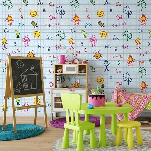 Papel De Parede Infantil Letras Alfabeto Adesivo N4062 10m Ponto