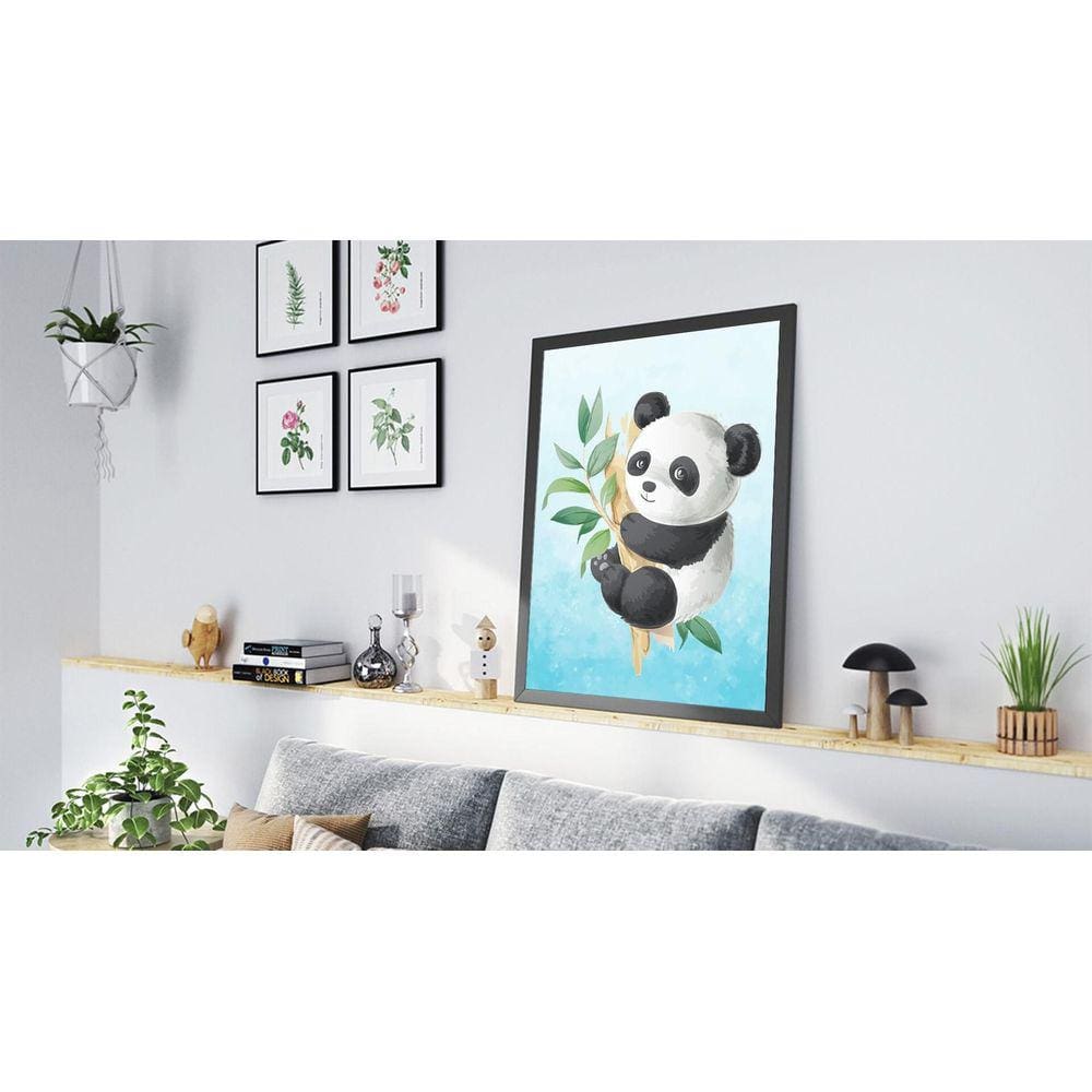 Quadro Quadro Decoração Infantil desenho panda tribal