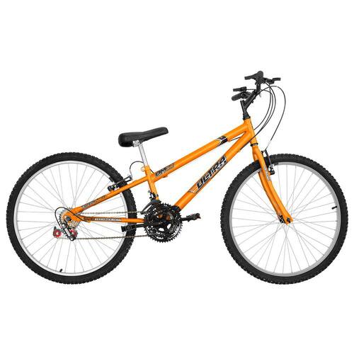 Bicicleta Amarela e Branca Aro 26 18 Marchas Pro Tork Ultra em