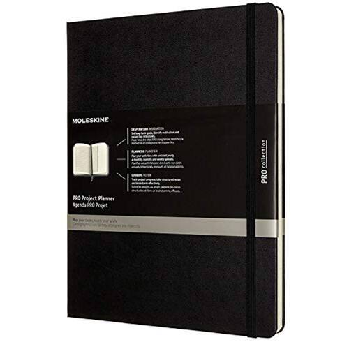 Moleskine PRO Project Planner, Hard Cover, XL (7,5" x 9,5") Preto, 288