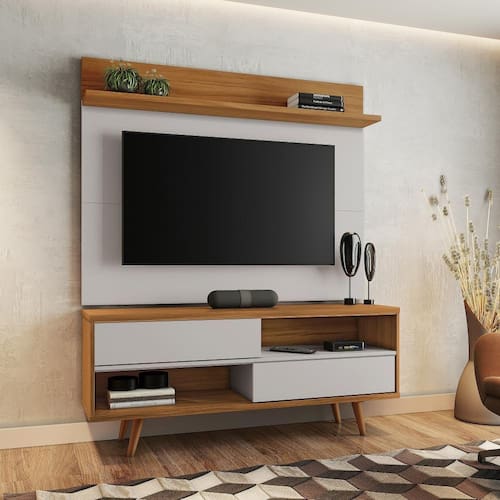 Conjunto para Sala Rack NT1180 e Painel de TV NT1185 Notável Móveis - Sépia