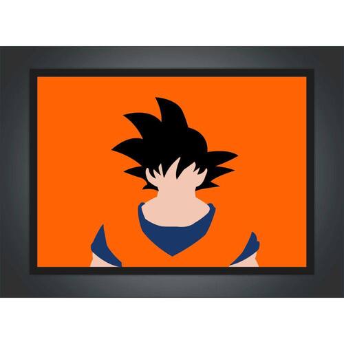 Quadro Decorativo Dragon Ball Goku Desenho Anime Com Moldura