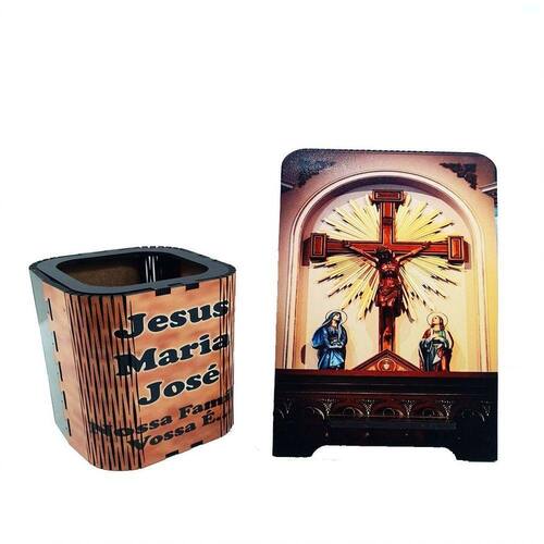 Kit Presente Religioso Porta Velas E Porta | Ponto Kit Presente Religioso Porta Velas E Porta | Ponto