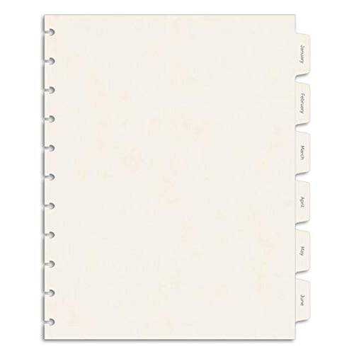 Onze guias mensais de cartas de discos, janeirodezembro, cardstock off