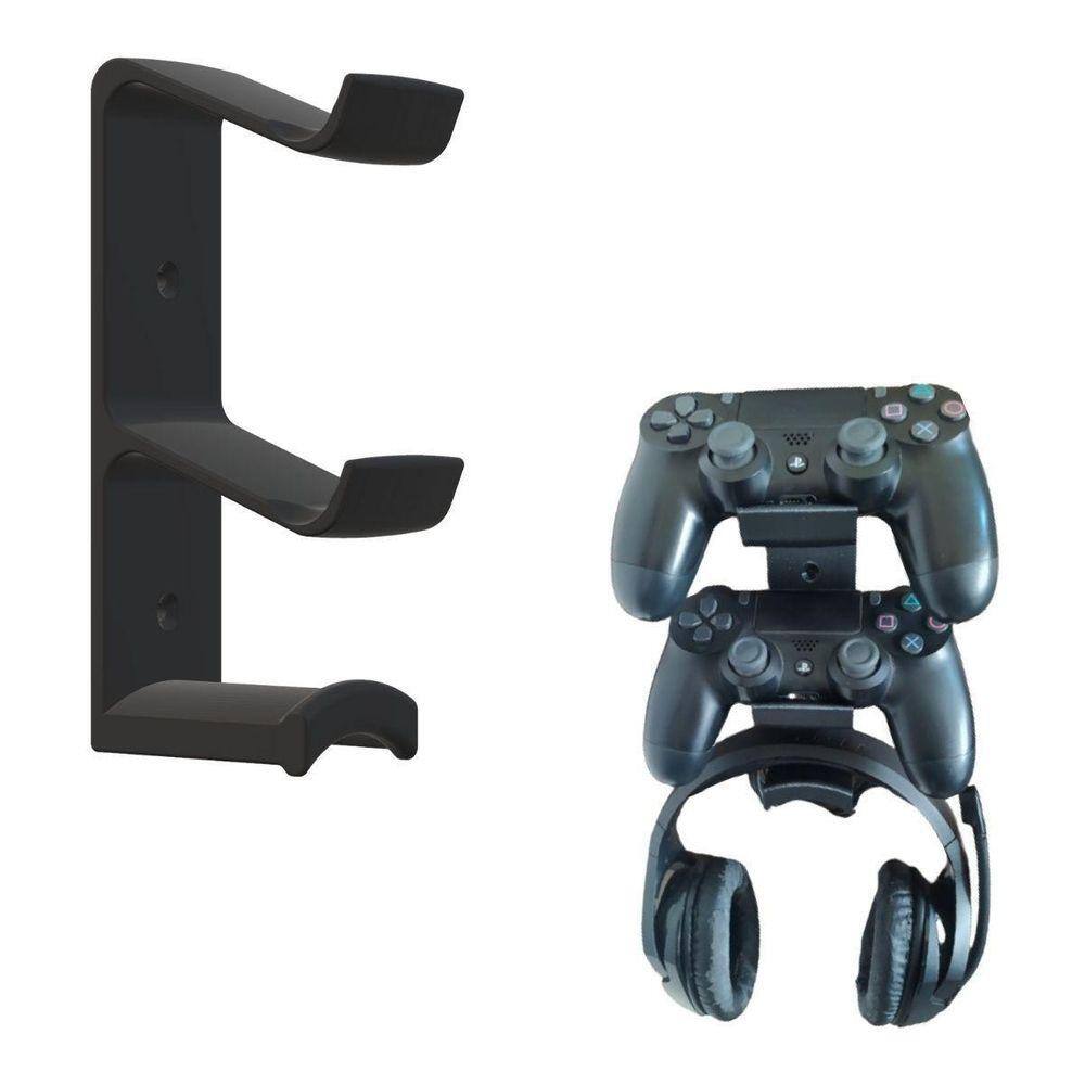 Kit Suporte De Parede Para Playstation 4 Slim e 2 Controles