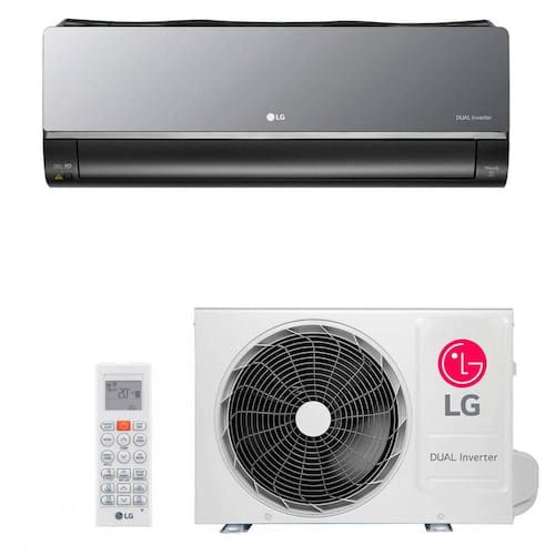 Ar Condicionado Split Inverter LG Hi Wall DUAL Voice ARTCOOL UV Nano 18000 BTUs Quente Frio S4NW18KLRXB - 220V