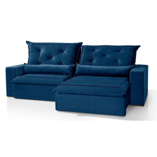 Sofá 4 Lugares Retrátil e Reclinável Espuma Soft Ponto