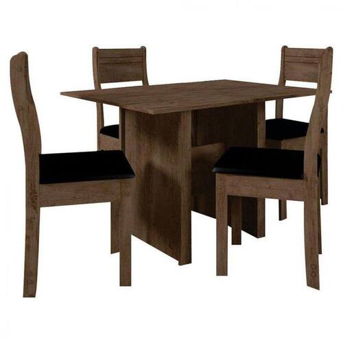 Conjunto Mesa de Jantar e 4 Cadeiras Karla Indekes