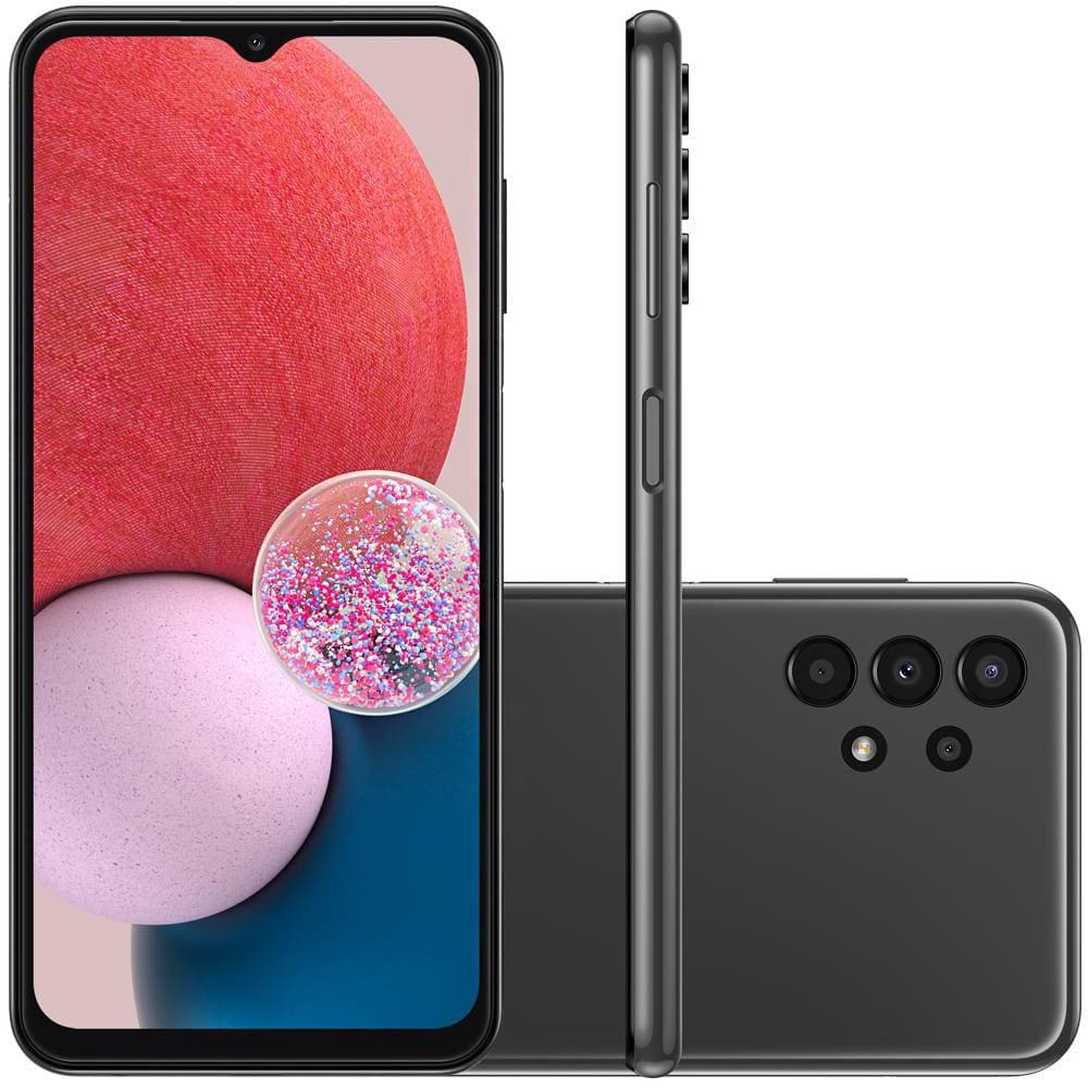 Celular Samsung Galaxy A13 Preto 128GB 4GB RAM Tela 6.6" Câmera Quádrupla 50MP + 5MP + 2MP + 2MP