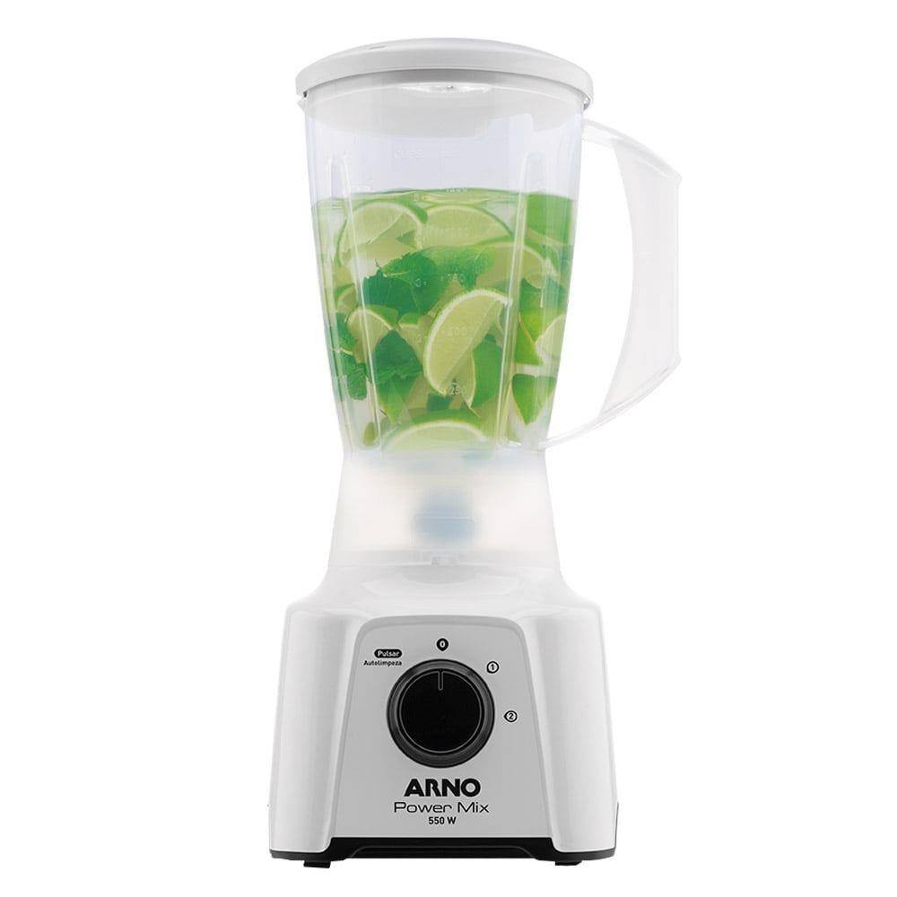 Liquidificador Arno Power Mix LQ12 Copo de Plástico 2 Velocidades + Pulsar 550W Branco 110V 