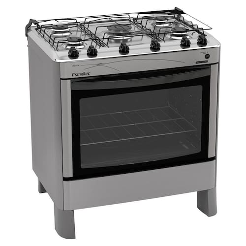 Fogão Esmaltec Ágata 5 Bocas Inox Forno Limpa Fácil e Acendimento Automático Menor preço em Fogão Esmaltec Ágata 5 Bocas Inox Forno Limpa Fácil e Acendimento Automático
