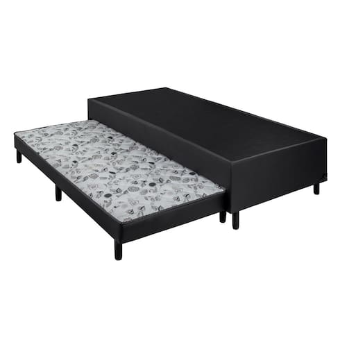 Base Box para Colchão de Solteiro Portobel Double com Cama Auxiliar 42x88x188 cm - Preta é boa?