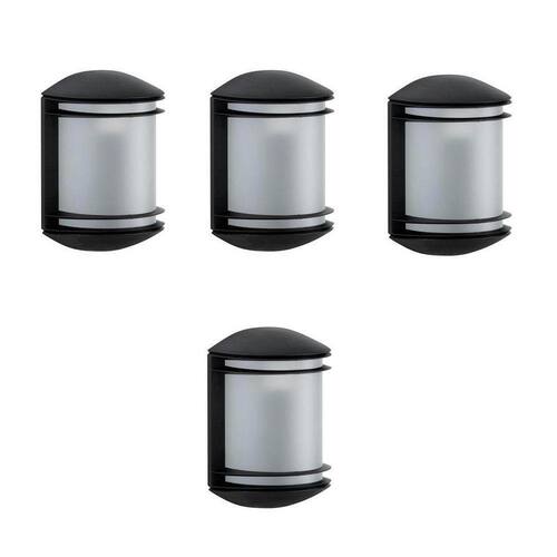 Luminária Parede Arandela Externa Elegance Preta Da 4un Ponto