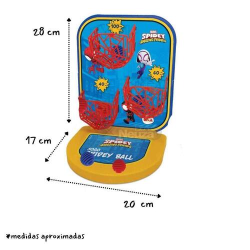 Jogo Spidey Ball - Lança Bolinha Homem Aranha Basquete 1218