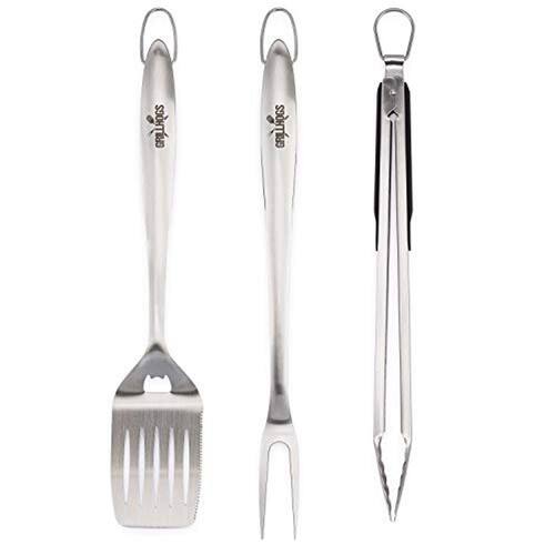 Conjunto de ferramentas de churrasco grillhogs pesados grillq, pinças