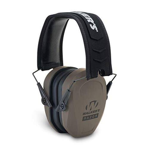 Walker`s Razor Slim Passive Earmuff Earcups ultra lowprofile Terra Escura Plana (GWPRSMPAS