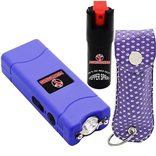 Mini Stun Gun & Pepper Spray Combo Pack para AutoDefesa Extremamente