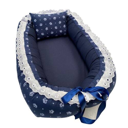 Ninho Redutor De Bebê Luxo Azul Marinho