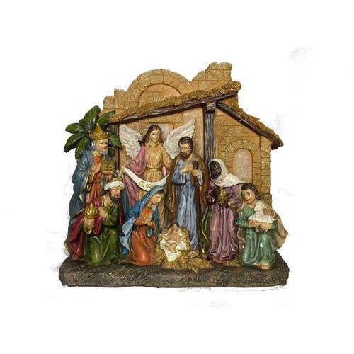 Presépio De Natal Resina 25cm Com | Ponto Presépio De Natal Resina 25cm Com | Ponto