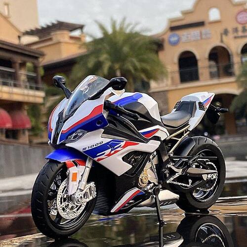 Preto)1:12 BMW s1000rr motos de corrida simulam modelo de