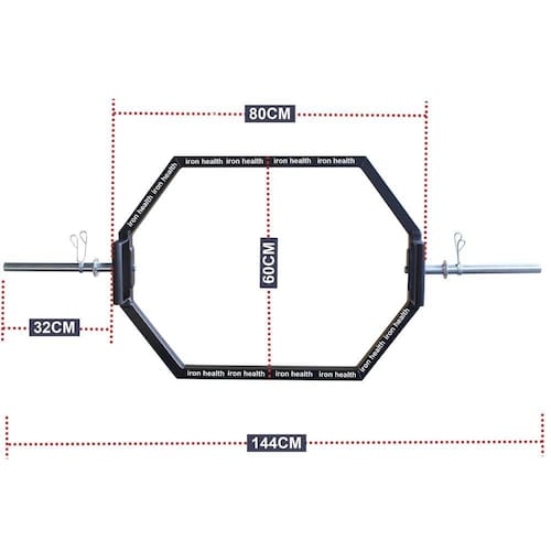 Barra Hexagonal Terra Cromada / Agachamento Levantamento