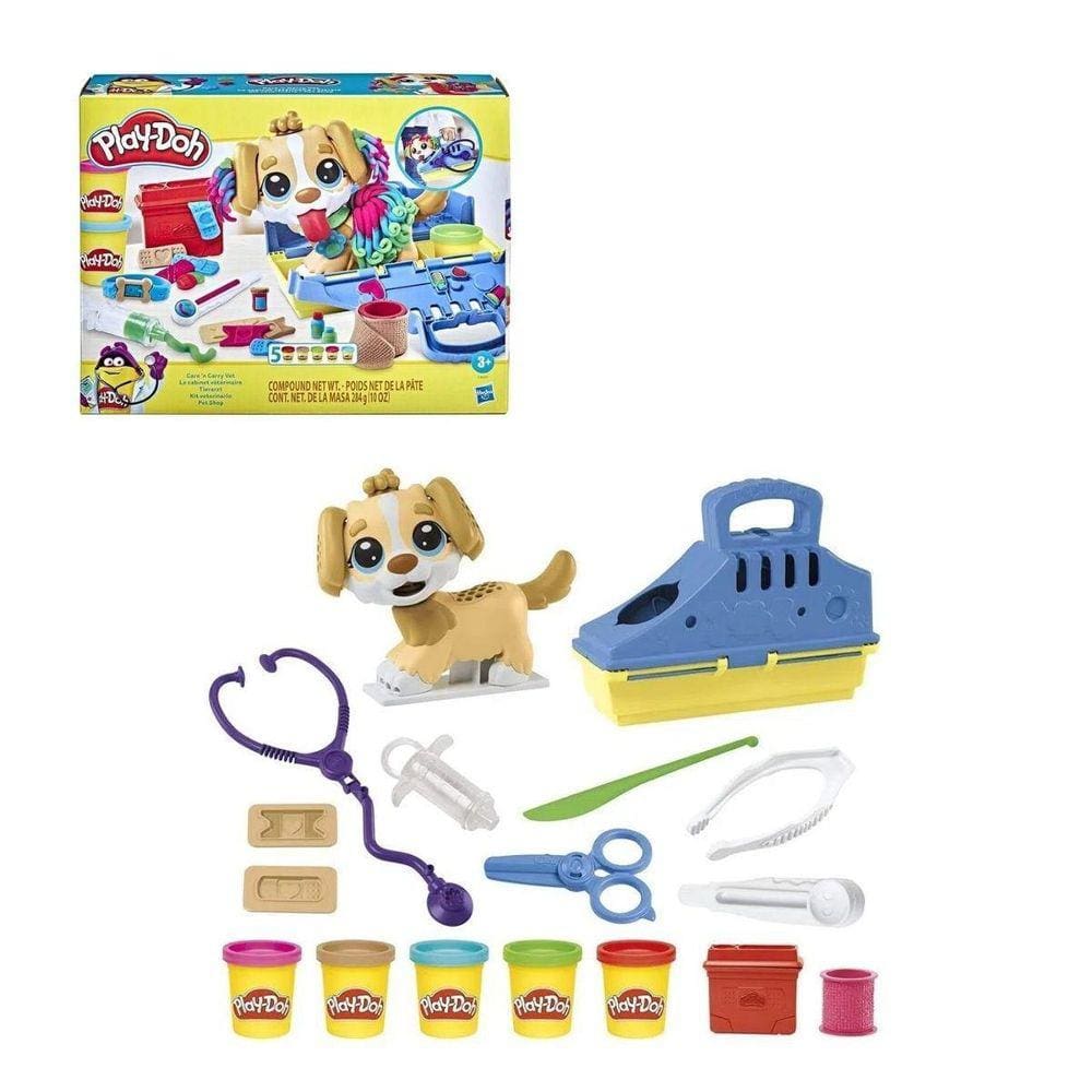 Massinha Play Doh Kit Veterinario Pet-Shop Hasbro F3639