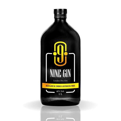 Gin Destilado Zimbro Botânicos Finos Nine Gin London Dry 1L Ponto