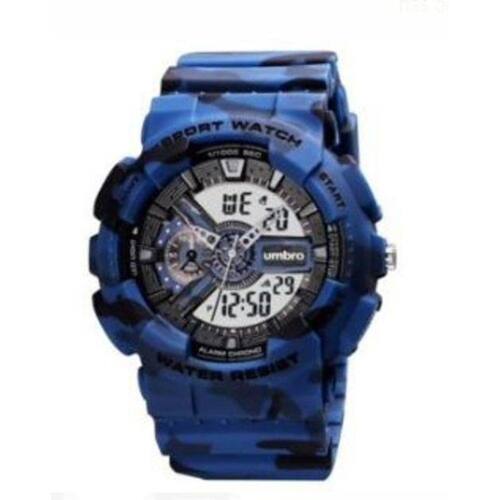 Relógio Umbro Umb202Bc Unissex Anadigi Com Cronógrafo Azul Ponto