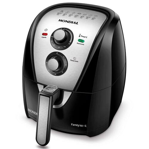 Fritadeira Elétrica Sem Óleo Air Fryer Mondial AFN40BI Family Inox 4L