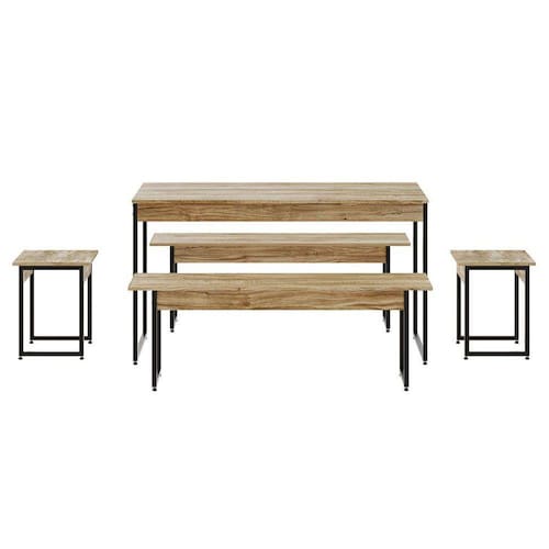 Conjunto Mesa Alta Bar Bistrô Redonda Preta 2 Banquetas Confort Pinus  Industrial Black