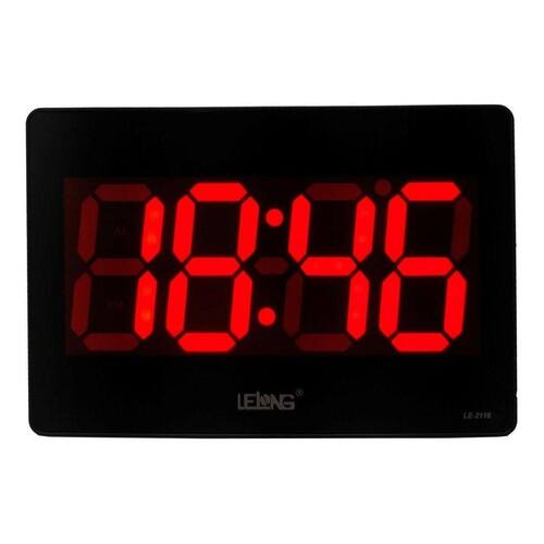 Rel gio De Parede Mesa Led Grande Calend rio Lelong Le 2116 Ponto