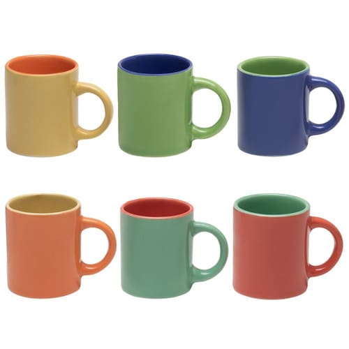 Jogo Mini Canecas Coloridas Para Café 6 Pçs 80ml Mimo Style Menor preço em Jogo Mini Canecas Coloridas Para Café 6 Pçs 80ml Mimo Style