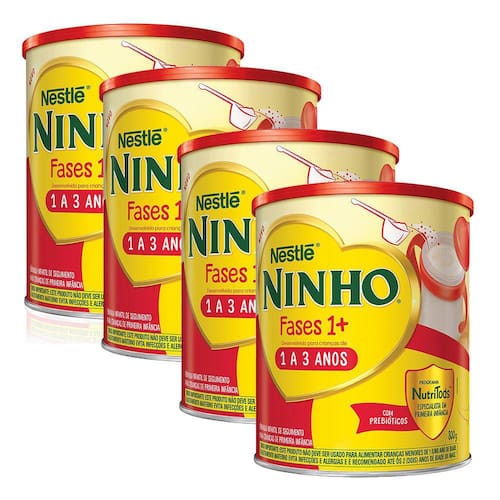Ninho Fases 1+ Fórmula Infantil 800g | Kit com quatro unidades Menor preço em Ninho Fases 1+ Fórmula Infantil 800g | Kit com quatro unidades