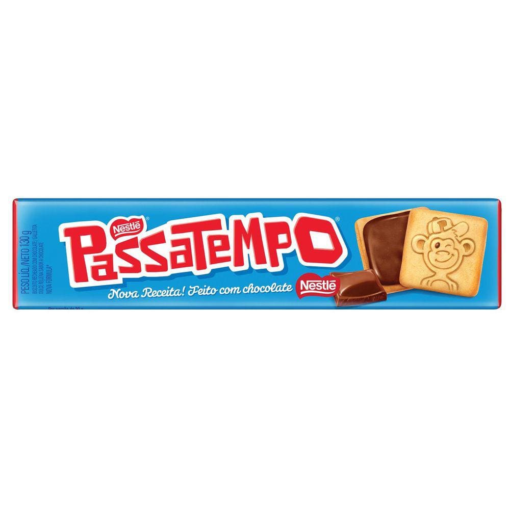 Biscoito PASSATEMPO Recheado Chocolate 130g