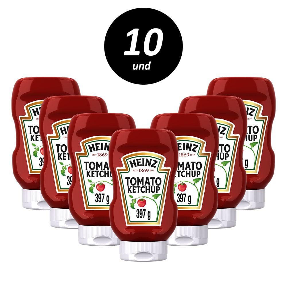 Kit com 10 Ketchup Heinz Tradicional - 397g