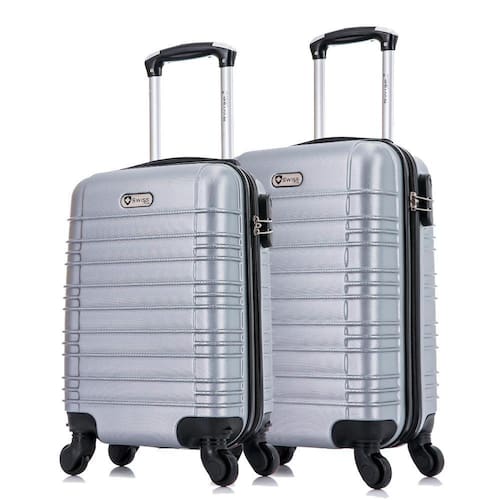 Kit 2 malas de viagem de bordo PP e P Detroit Swiss Move Prata Menor preço em Kit 2 malas de viagem de bordo PP e P Detroit Swiss Move Prata
