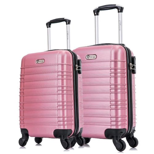 Kit 2 malas de viagem de bordo PP e P Detroit Swiss Move Rose é boa?
