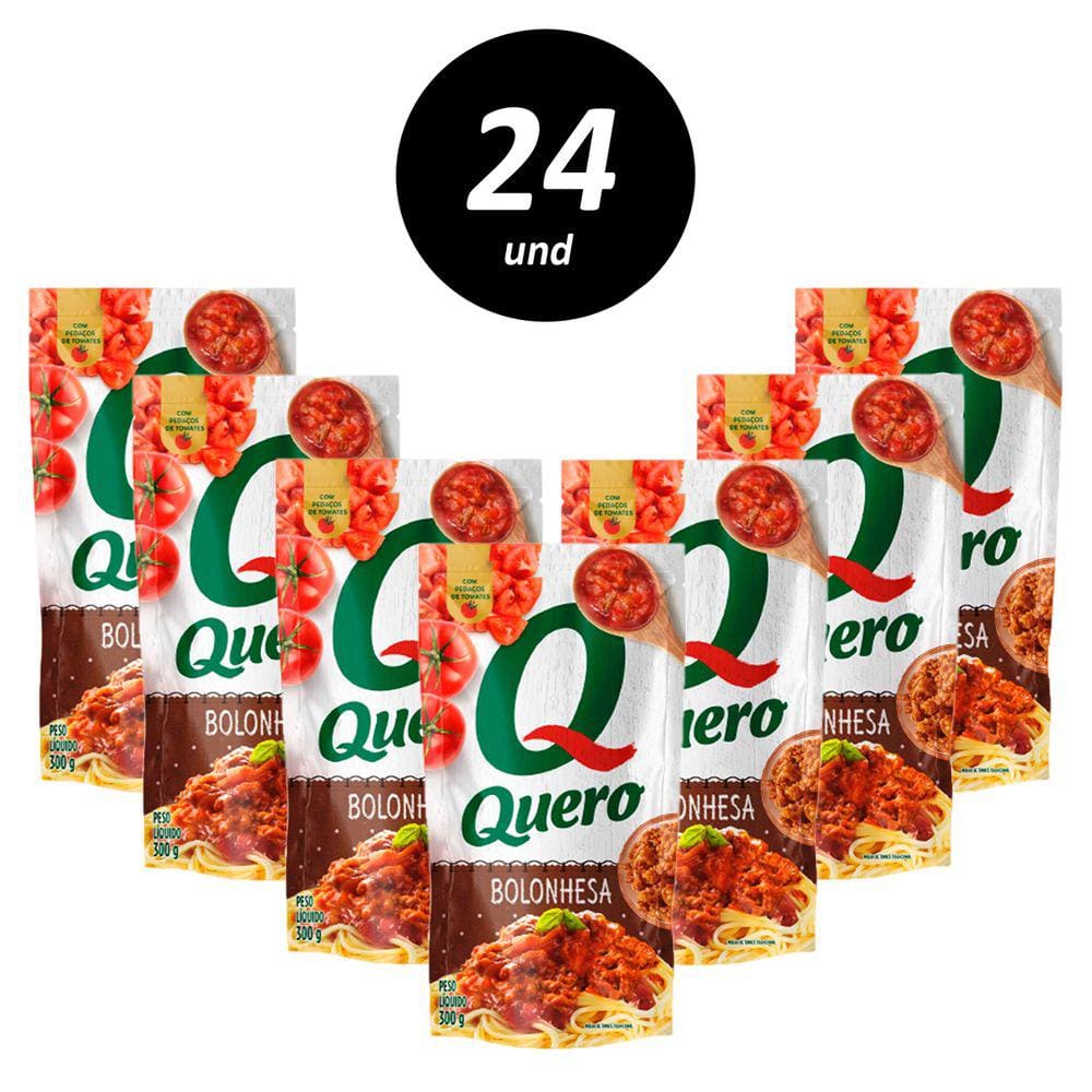 Kit com 24 Molho Bolonhesa Quero 300G