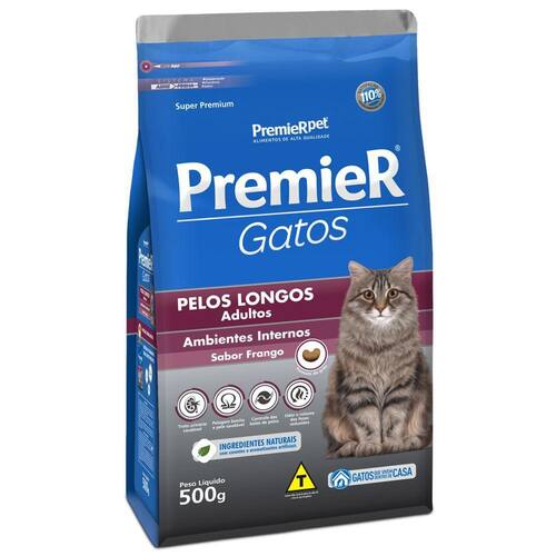 Ração Premier Gatos Adultos Pelos Longos Ambientes Internos Frango é boa?