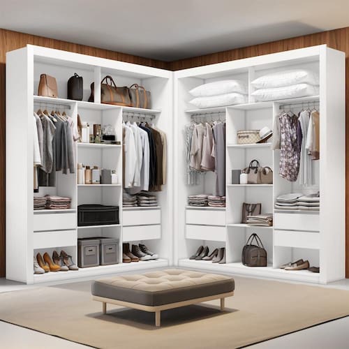 Closet Casal Premium 8 Gavetas Amoudi Móveis - Branco