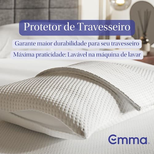 Protetor de Travesseiro Emma - (50x70cm) - Lavável e Hipoalergênico Menor preço em Protetor de Travesseiro Emma - (50x70cm) - Lavável e Hipoalergênico