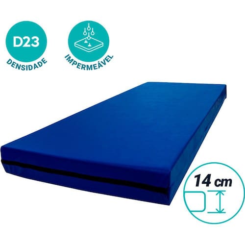 Colchão Hospitalar Impermeável Solteiro Azul RG Espuma D23 - 0,88x1,88x0,14 é boa?