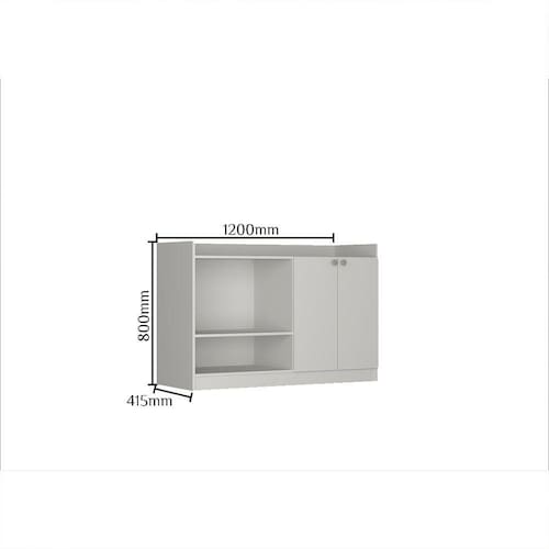 Balcao Multiuso c/ espaço para Micro-ondas 120cm 02 Portas B06