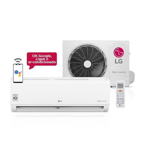 Ar Condicionado Split Hi Wall Inverter LG Dual Voice 9000 BTU/h Frio Monofásico S4UQ09AA31B.EB2GAMZ - 220 Volts