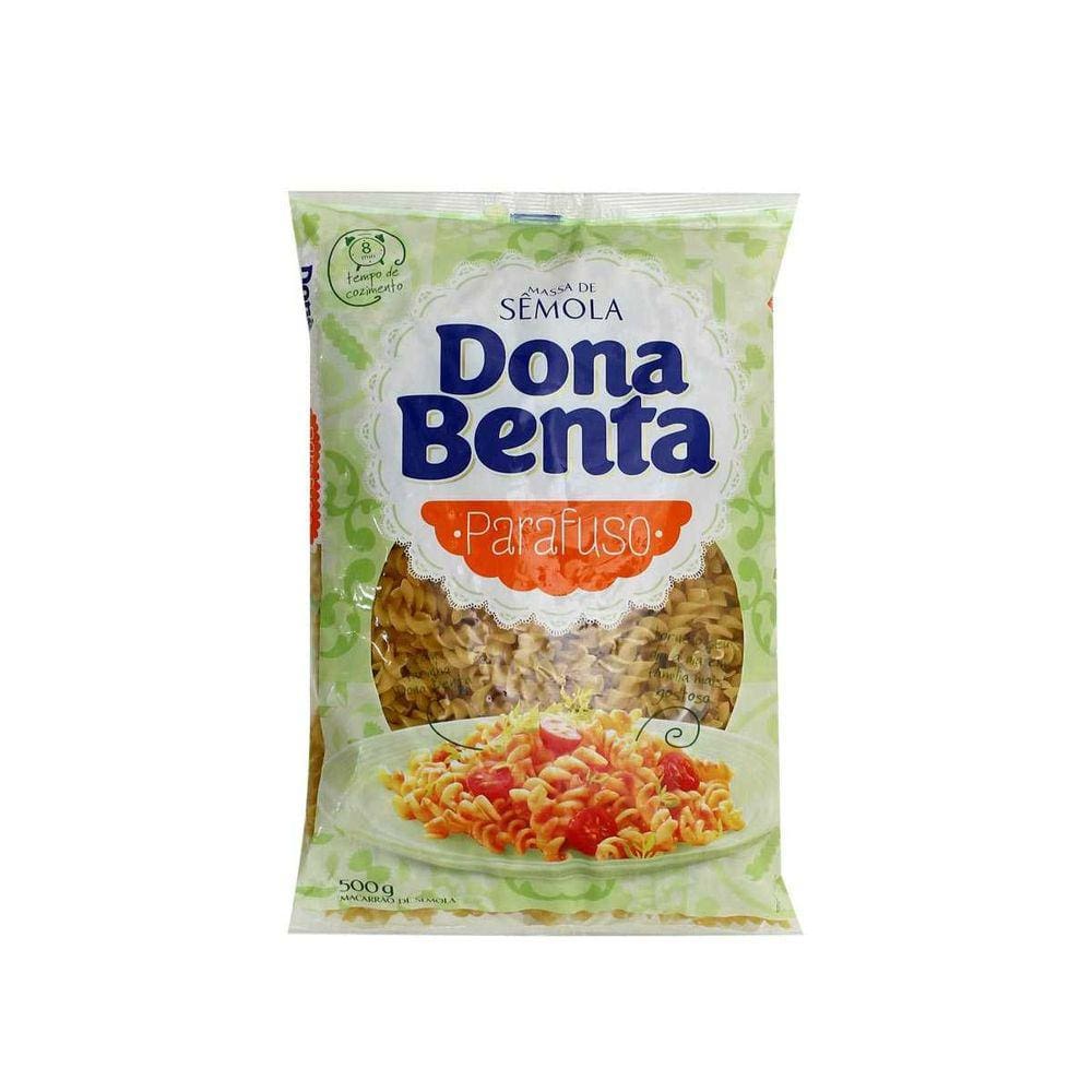 Macarrão Parafuso Com Sêmola DONA BENTA 500g