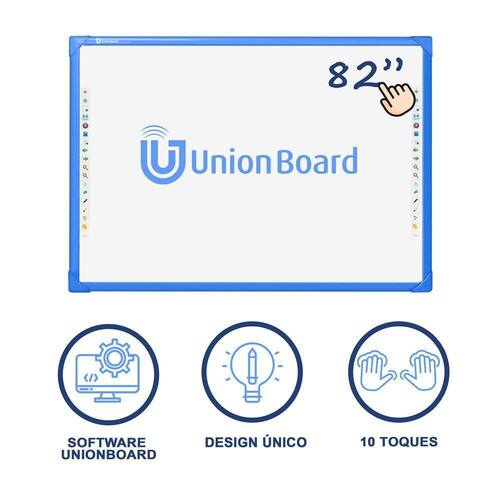 Lousa Interativa Digital Touch Screen Unionboard 82" Azul