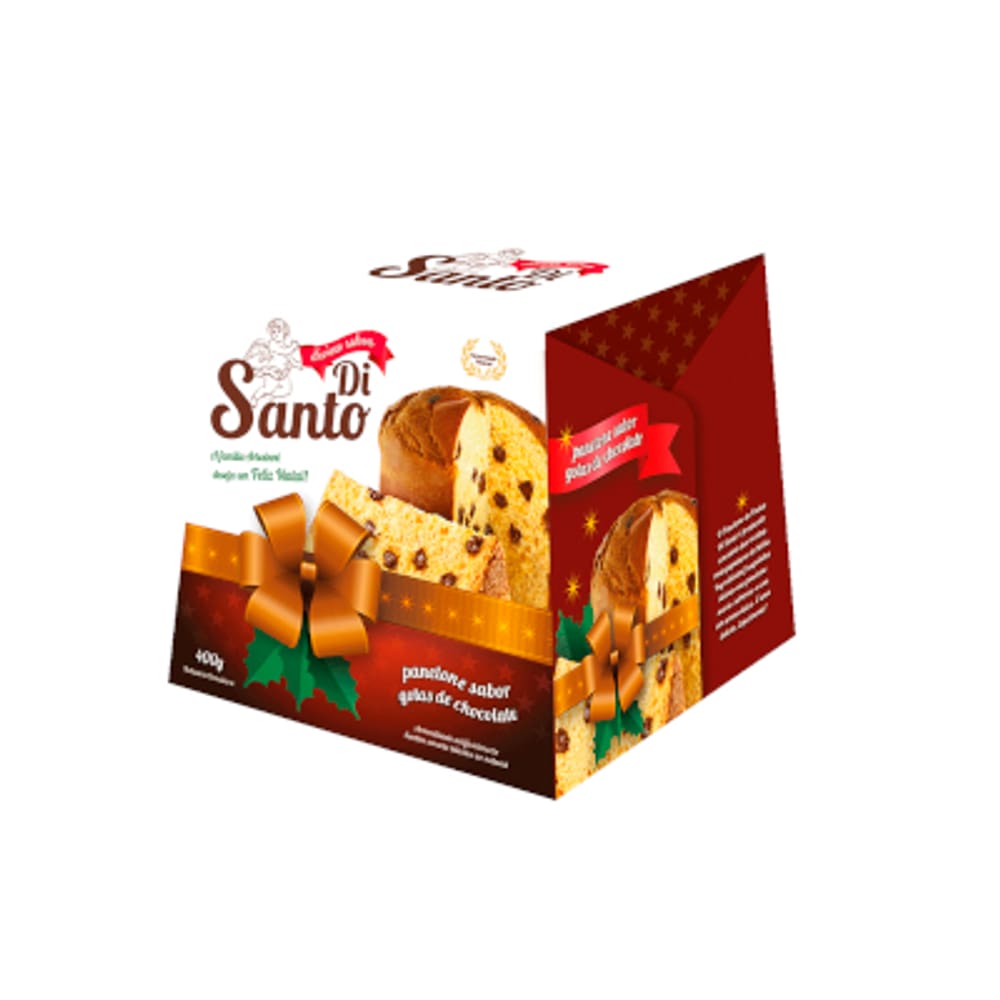 Panettone com Gotas de Chocolate DI Santo 400g