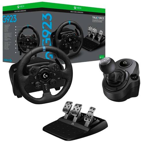 Volante Logitech G923 com pedal + Câmbio Driving Force Shifter para X-box -  Faz a Boa!