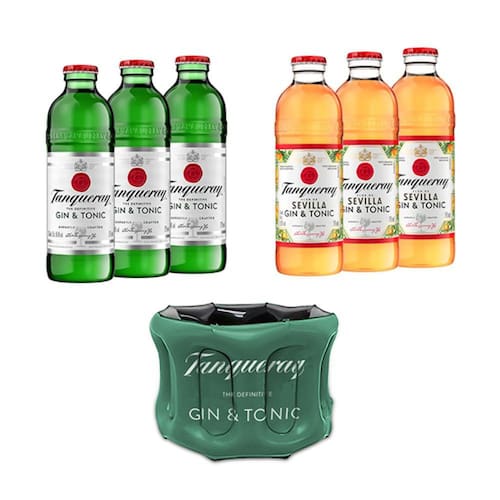 COMBO 3 TANQUERAY LD TONIC + 3 TANQUERAY SEVILLA TONIC + BALDE INFLÁVEL 4l Menor preço em COMBO 3 TANQUERAY LD TONIC + 3 TANQUERAY SEVILLA TONIC + BALDE INFLÁVEL 4l