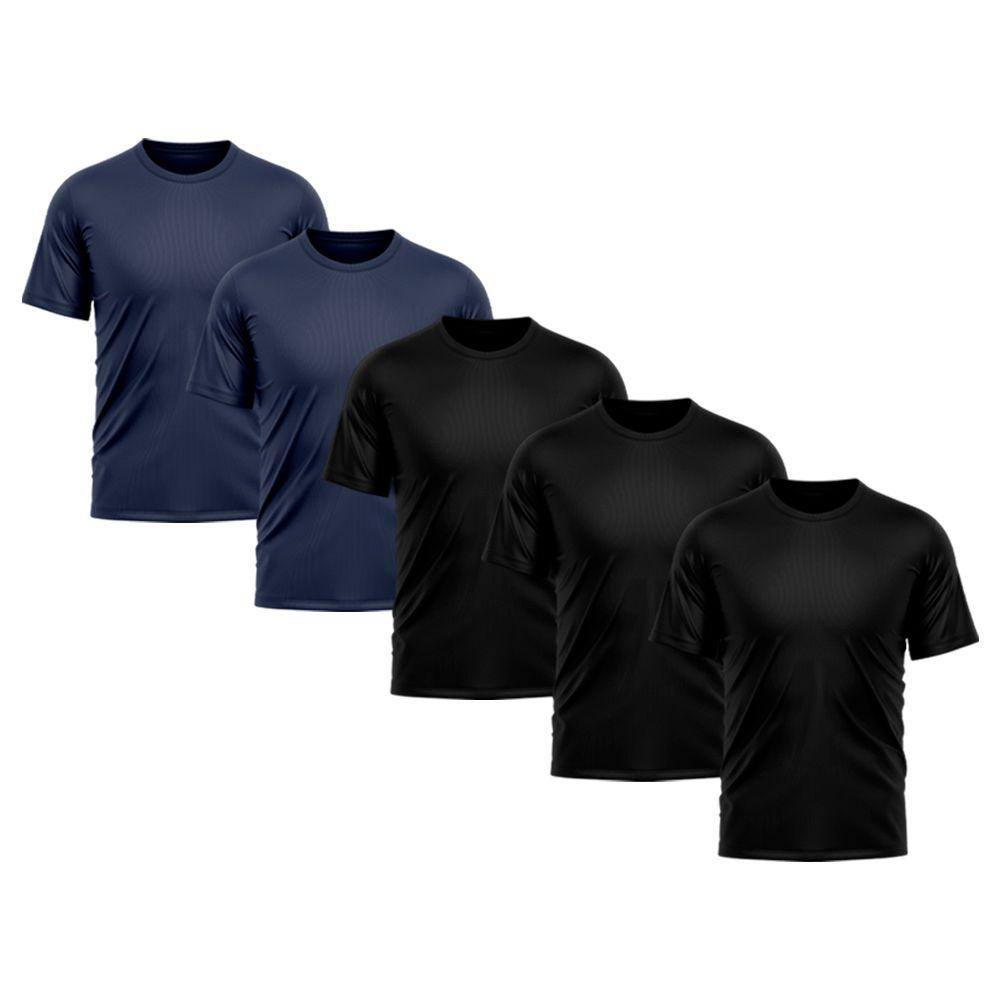 Kit 5 Camisetas Masculina Dry Fit Proteção | Ponto